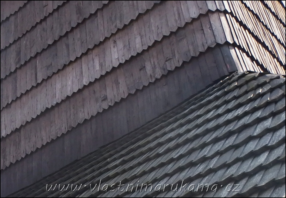 Šindelářství, šindele, střecha - detail
